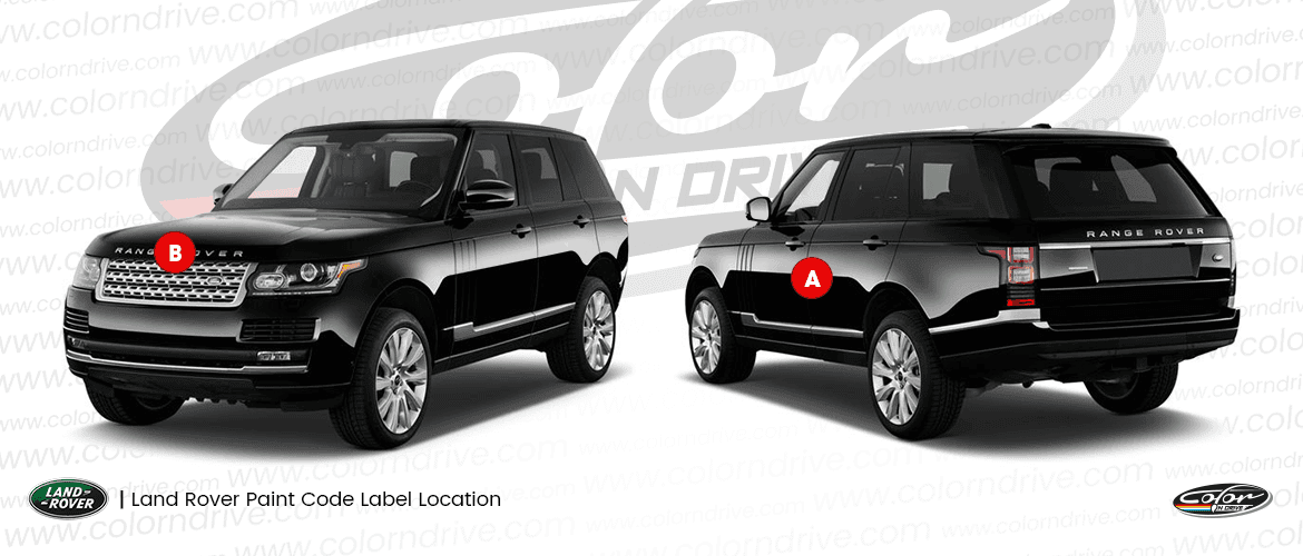 RANGE ROVER paint code label location diagram